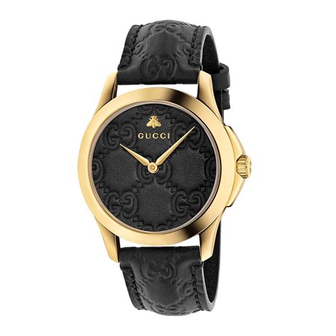 black gucci watch women's|Gucci watch black and gold.